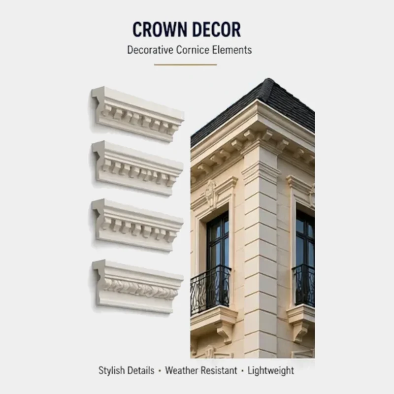 Levant crown decor facade ornaments decorative EPS architectural elements for exterior design