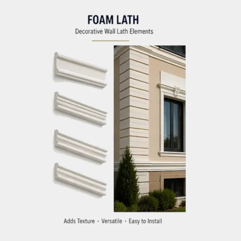 Levant foam lath EPS facade profiles for decorative wall segmentation and architectural detailing