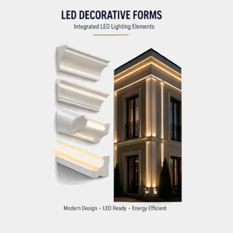 Levant LED decorative forms facade lighting profiles for modern architectural illumination and exterior design