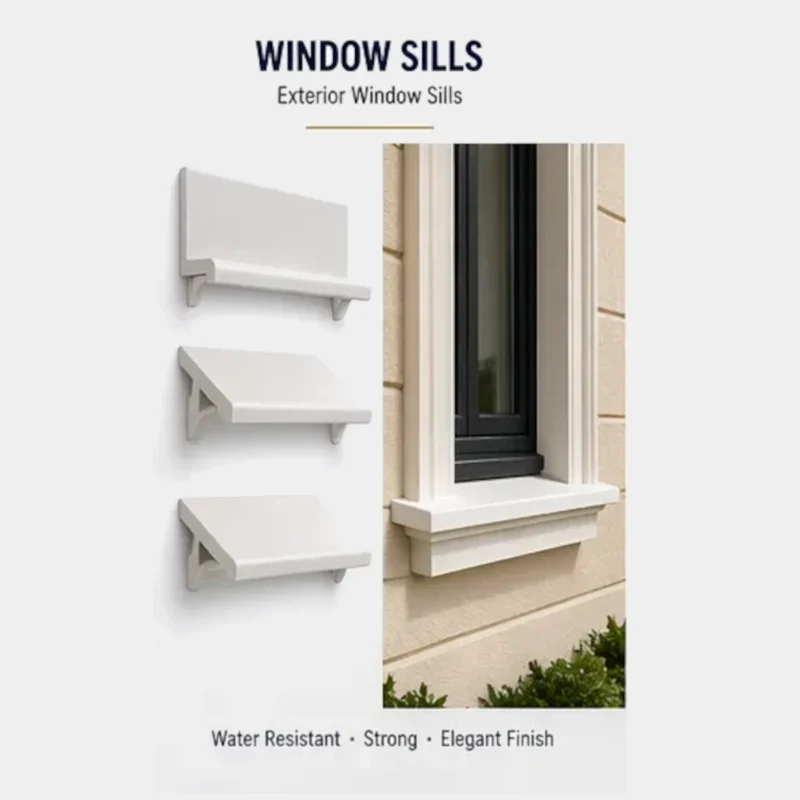 Levant window sills EPS facade profiles for exterior window finishing and architectural design