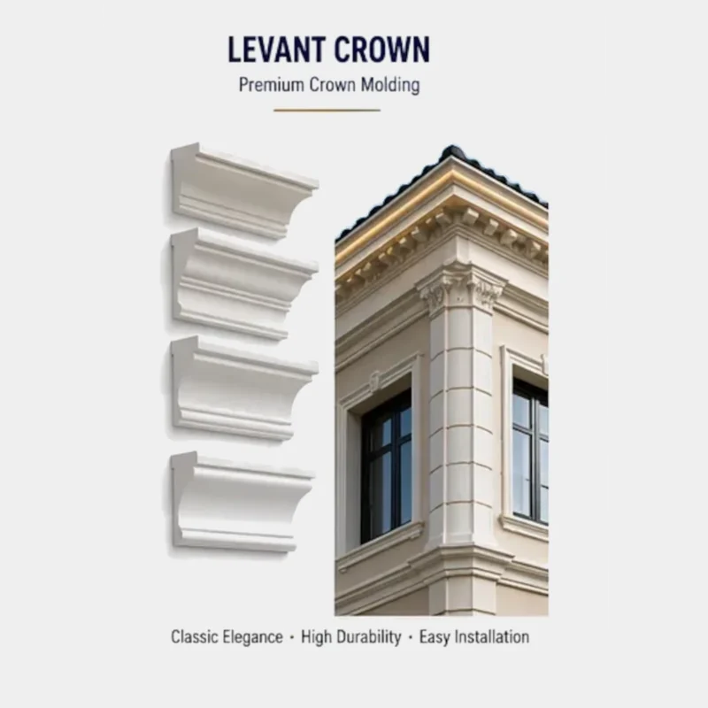 Levant crown facade molding decorative EPS architectural elements for roofline and exterior design